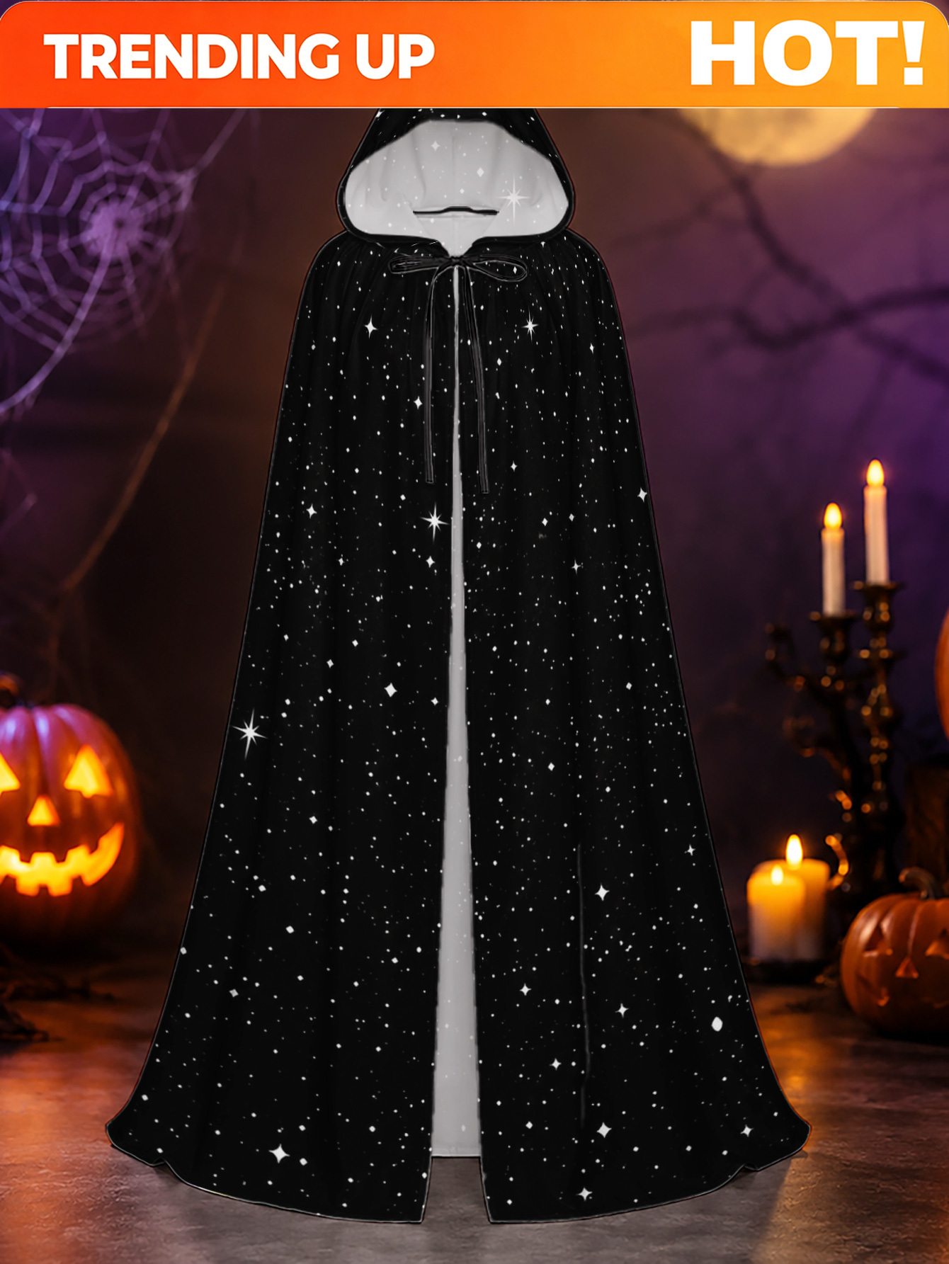 Custom Night Sky - Maatwerk 1 stuk, machinewasbare polyester cape