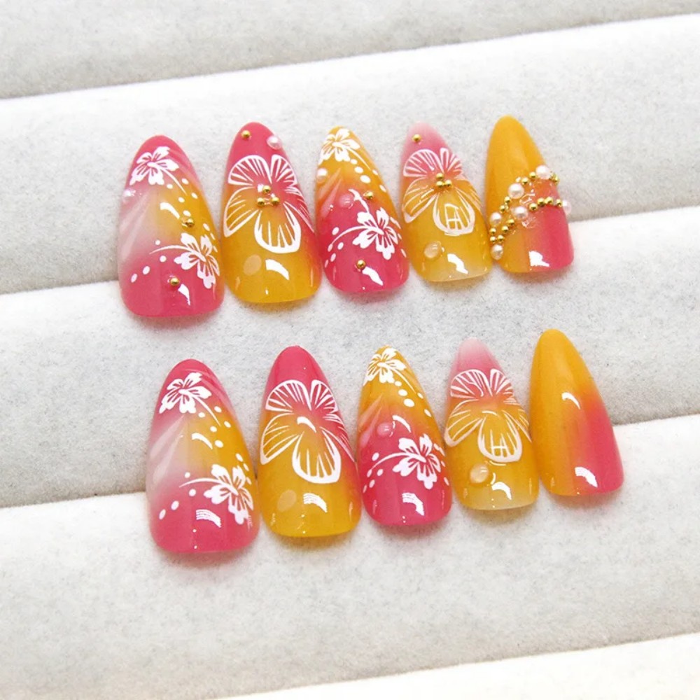 24 stuks roze gradient amandel - Pressed Flower Art recensie en prijs