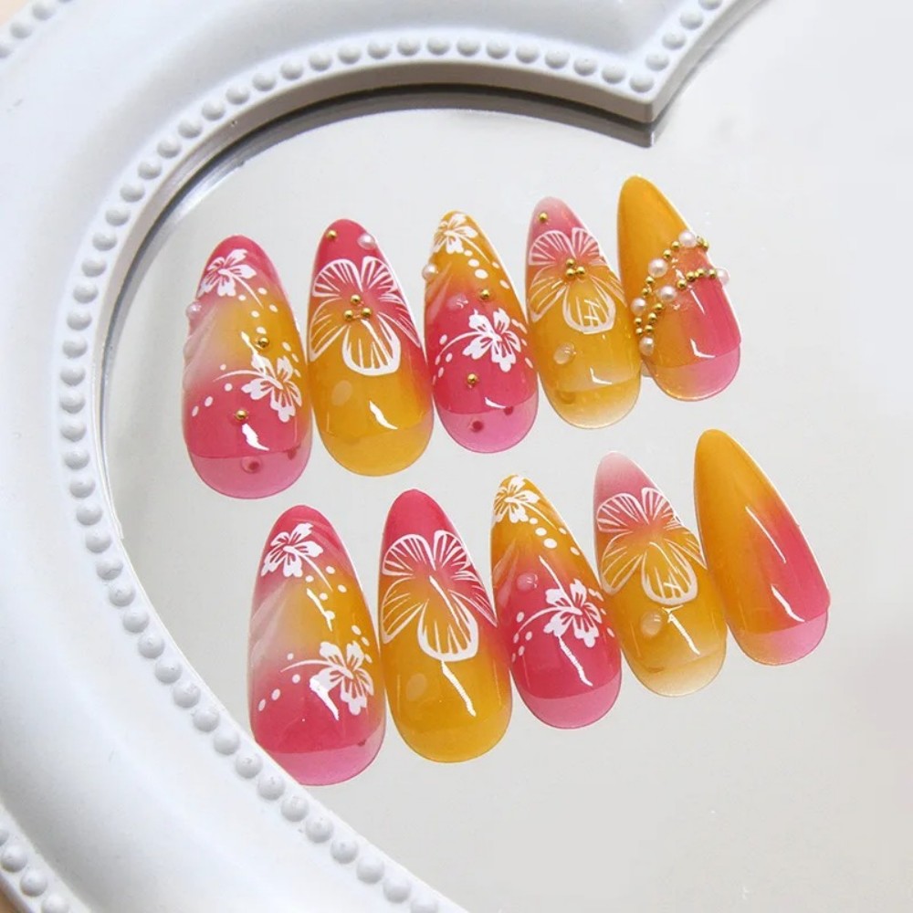 24 stuks roze gradient amandel - Pressed Flower Art recensie en prijs