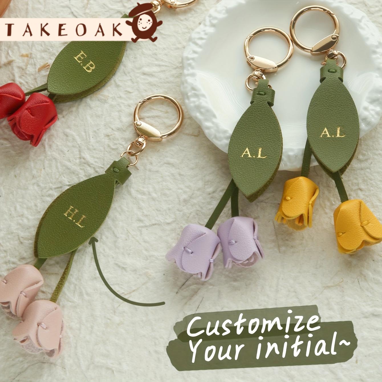 Gepersonaliseerde leren sleute - Monogram Keychain Leather recensie en prijs