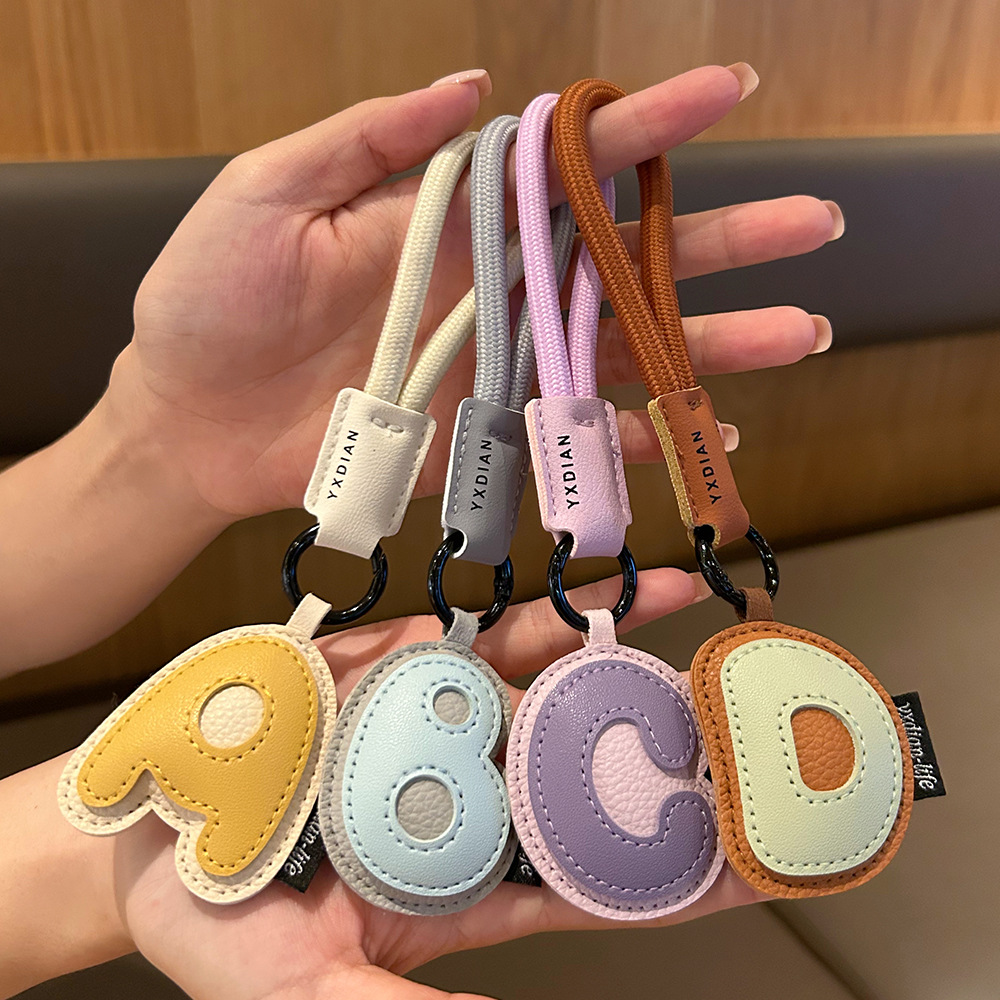 A tot Z lederen initialen sleu - Monogram Keychain Leather recensie en prijs
