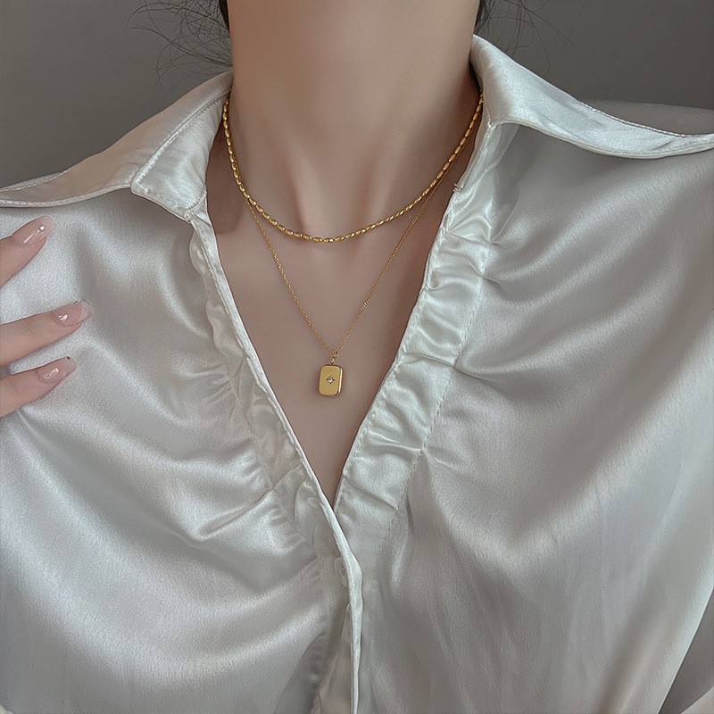 ANENJERY 316L Rvs Dubbellaags  - Birth Flower Necklace recensie en prijs