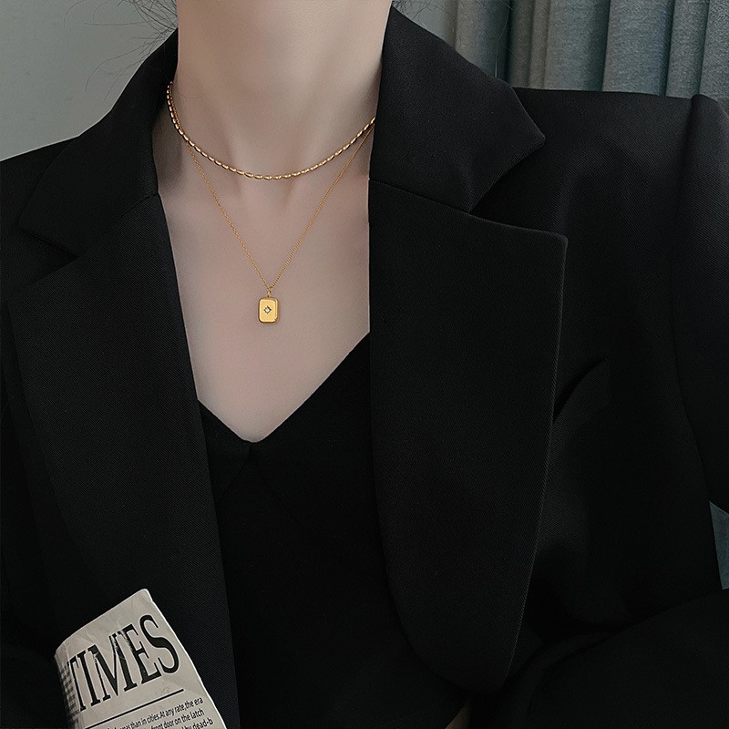 ANENJERY 316L Rvs Dubbellaags  - Birth Flower Necklace recensie en prijs